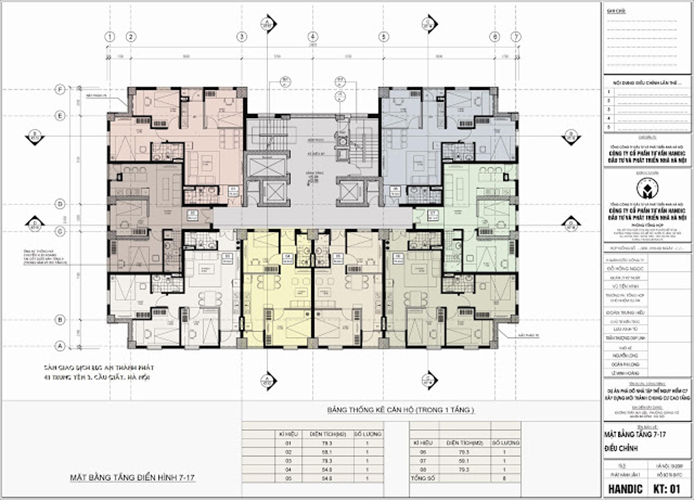 Sơ đồ mặt bằng tổng thể chung cư C7 Giảng Võ - bố cục tầng điển hình